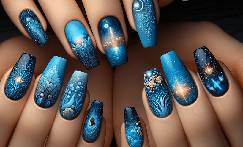 Nail Art Inspired by Celestial Bodies