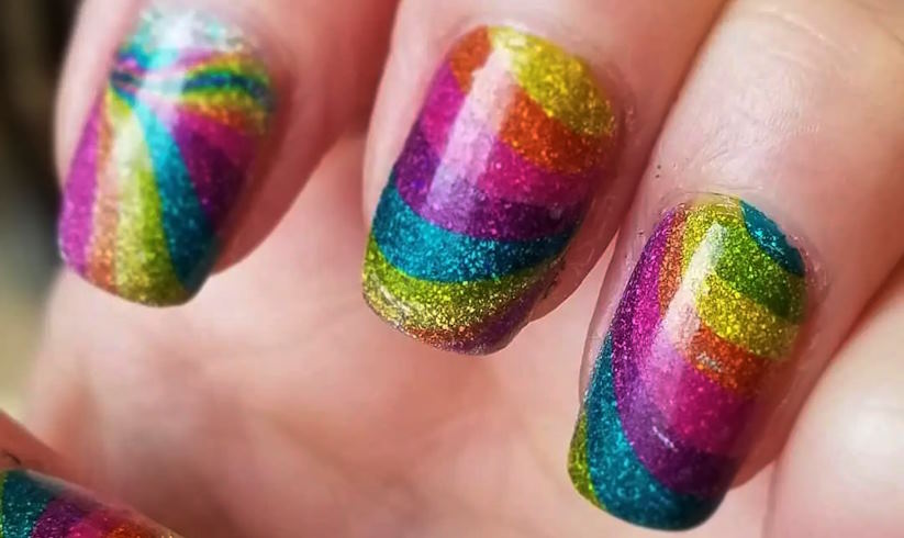 maintaining rainbow nail art